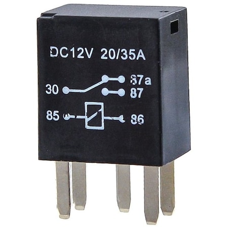 Truckair Relay - Rectangle - 5 Pins -, Category: Relay, No.: 5 Terminals, Volts: 12V, Function: Spdt, Amp 11-0653
